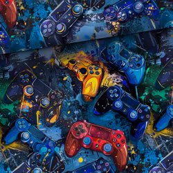 STUV 38 cm - Bomullsjersey Gamer blå