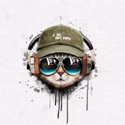 Joggingtyg Cool katt (40 x 50 cm)