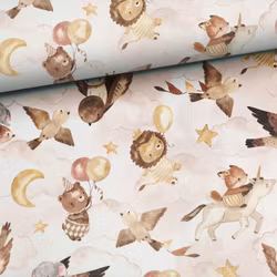 Bomullsväv Djur på flygtur