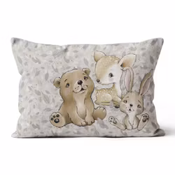 Bomullsväv Djurvänner (60 x 40 cm)