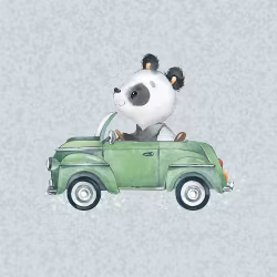 Joggingtyg Panda på väg (40 x 50 cm)