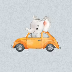 Joggingtyg Elefant på väg (40 x 50 cm)