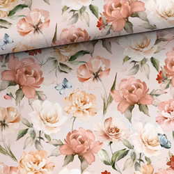 Bomullsjersey Ljuvliga blommor