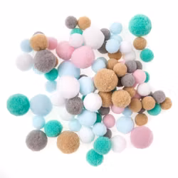 Pompoms - Frosty pastels (90 st)