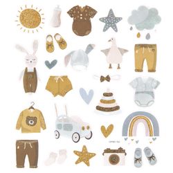 Stickers - Baby blå