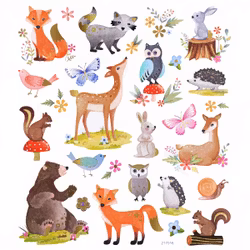 Stickers - Skogsdjur