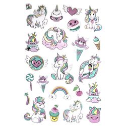 Metallic 3D Stickers - Enhörningar