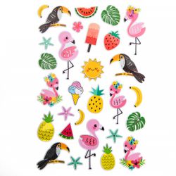 Metallic 3D Stickers - Sommar