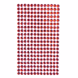 Strasstenar 6 mm - röd