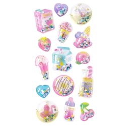 3D Shaker Stickers - Snacks