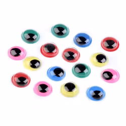 Färgglada ögon 10 mm (50 st)