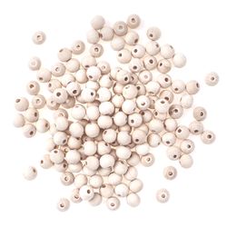 Runda träpärlor 10 mm (120 st)