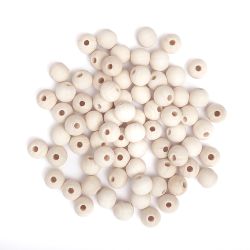 Runda träpärlor 12 mm (75 st)