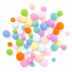 Pompoms - Rainbow (60 st)