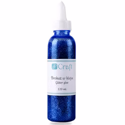 Glitterlim - blå (120 ml)