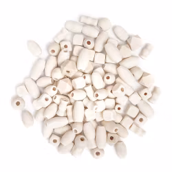Träpärlor mix 10-30 mm (50 g)