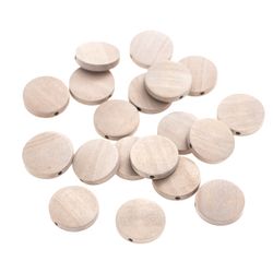 Platta träpärlor 20 mm (20 st)