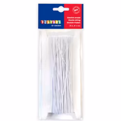 Elastisk snodd vit (25 m)