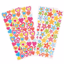 Stickers - Hjärtan och stjärnor
