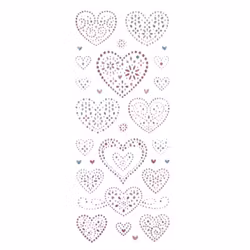 Glitter Stickers - Dot love hearts