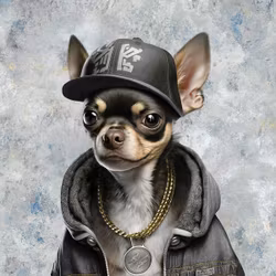 Joggingtyg Tuff chihuahua (40 x 50 cm)