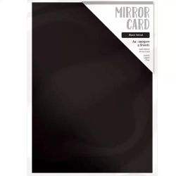 Mirror card A4 - Satin black velvet (5 ark)