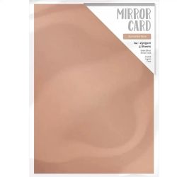 Mirror card A4 - Satin burnished rose (5 ark)