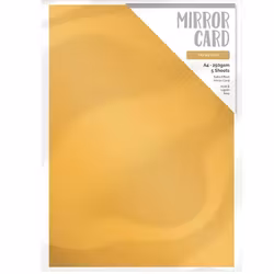 Mirror card A4 - Satin honey gold (5 ark)
