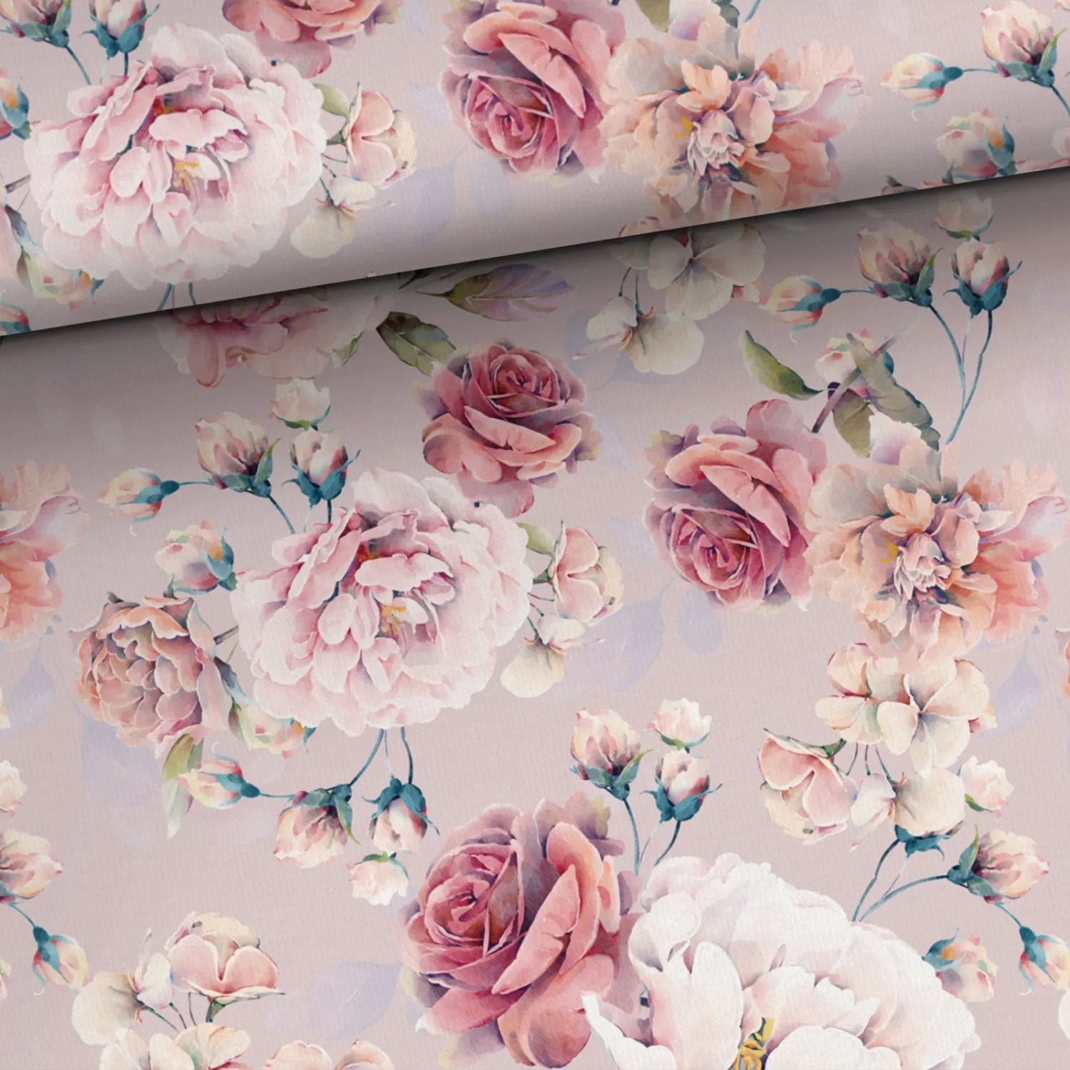 Joggingtyg Gammelrosa rosor - Happy Hobby – Köp tyger, Scrapbooking ...