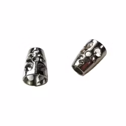 Snörände dotty - silver (2 st)