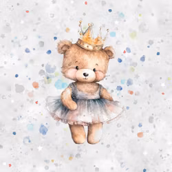 Joggingtyg Nalle med krona (40 x 50 cm)