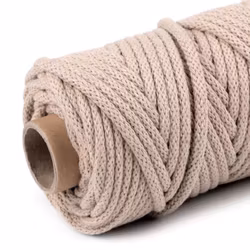 Bomullssnodd 5 mm - beige