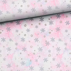 Joggingtyg Snöflingor rosa