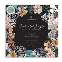 Pappersblock 15 x 15 cm - Enchanted jungle