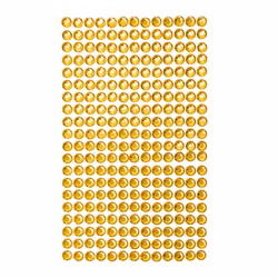 Strasstenar 6 mm - gul