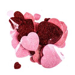Foam stickers - Glitterhjärtan
