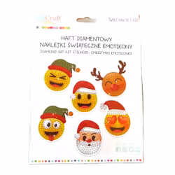 Pysselset: Diamond art stickers - Julsmileys