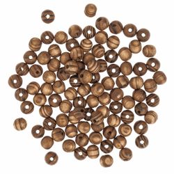 Träpärlor av tall 10 mm - mörk (100 st)