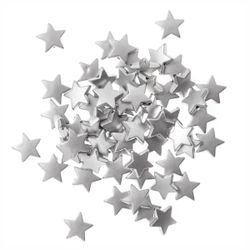 Stjärnpärlor 15 mm - silver (60 st)