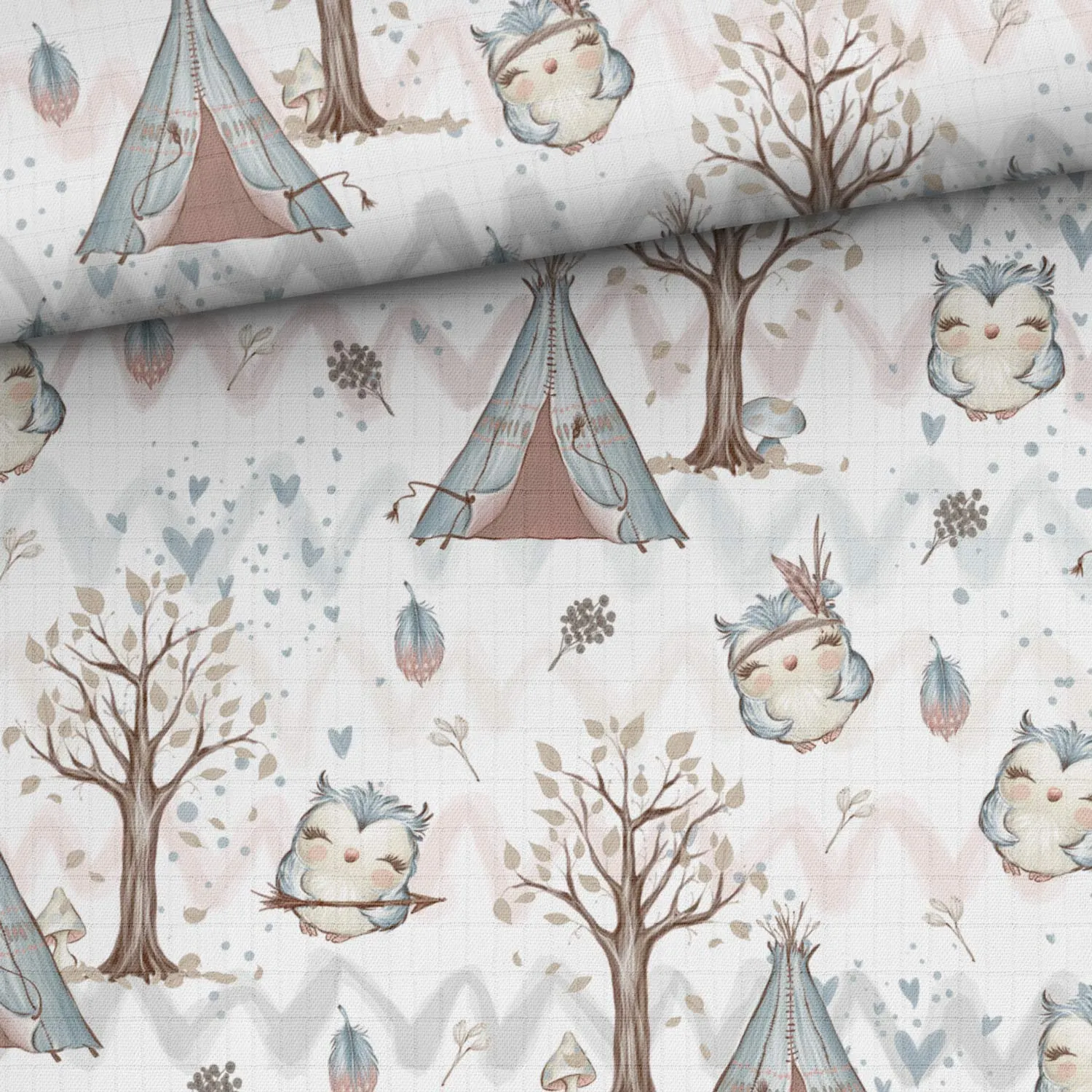Bambumuslin Campingugglor - Happy Hobby – Köp tyger, Scrapbooking ...
