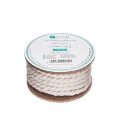 Makramégarn 4 mm - ljusbeige (5 m)
