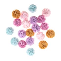 Pompoms i tyll - pastels (20 st)