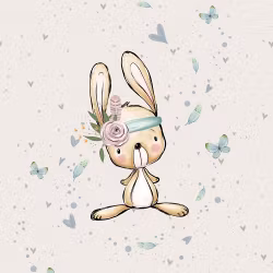 Joggingtyg Kanin beige (40 x 50 cm)