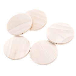 Platta träpärlor 50 mm (5 st)