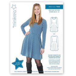 Minikrea symönster - Jerseyklänning