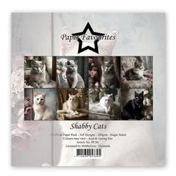 Papper 15 x 15 cm - Shabby Cats