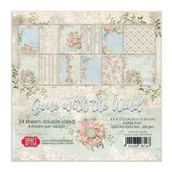 Pappersblock 15 x 15 cm - Gone with the Wind