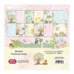 Pappersblock 15 x 15 cm - Woodland Story