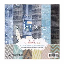 Papper 15 x 15 cm - Shades of Denim