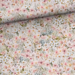 Bomullsjersey Blomsteräng